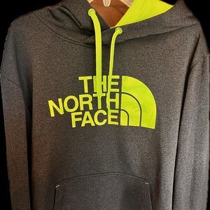 The North Face Gray Black and Green Sweatshirt Mens Print Logo Size XL